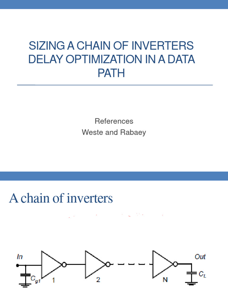 Optimizing Inverter Chain Delay | PDF | Electronic Engineering ...