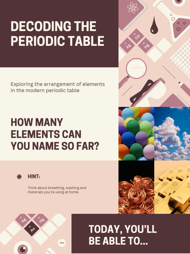 Decoding The Periodic Table  PDF  Periodic Table  Chemical Elements