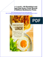 PDF Breakfast or Lunch 100 Breakfast and Lunch Recipes That Every Cook Should Know 2Nd Edition Booksumo Press Ebook Full Chapter