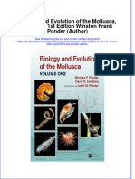 PDF Biology and Evolution of The Mollusca Volume 1 1St Edition Winston Frank Ponder Author Ebook Full Chapter