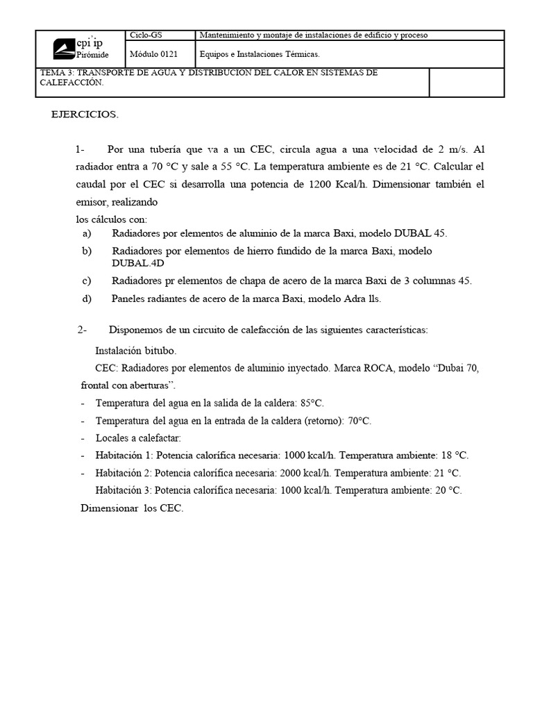 Ejercicios Selección CEC | PDF | Automatización de edificios ...