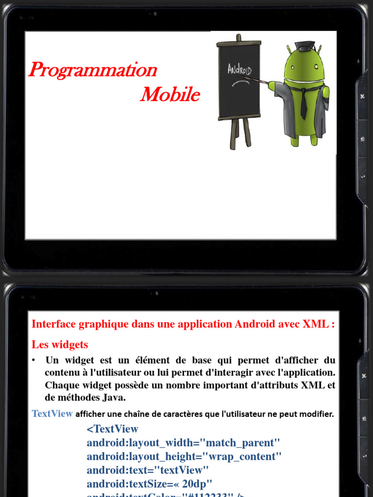 Widgets et Événements en Android | PDF | Java (Langage de programmation ...