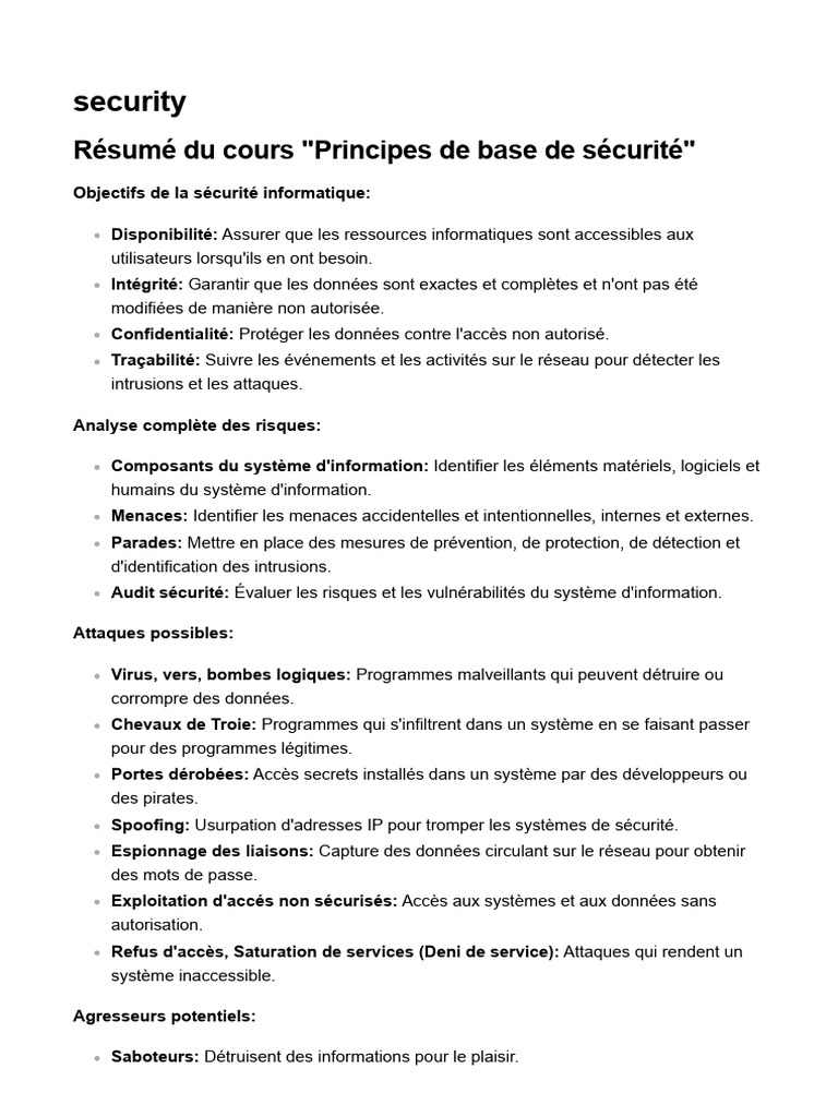 Guide Complet de Sécurité Informatique | PDF | Sécurité | Sécurité des ...