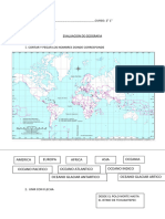 Evaluacion Geografia Segundo Año