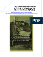 Textbook Capital Punishment and The Criminal Corpse in Scotland 1740 1834 1St Edition Rachel E Bennett Auth Ebook All Chapter PDF