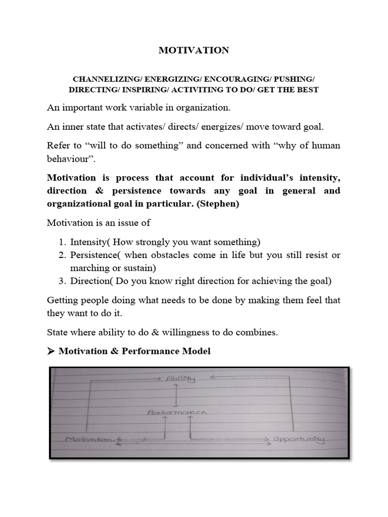 Understanding Motivation in Organizations | PDF | Motivational | Motivation