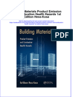 Textbook Building Materials Product Emission and Combustion Health Hazards 1St Edition Hess Kosa Ebook All Chapter PDF
