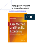 Download textbook Case Method And Pluralist Economics Philosophy Methodology And Practice 1St Edition Kavous Ardalan Auth ebook all chapter pdf 