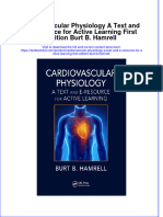 Download textbook Cardiovascular Physiology A Text And E Resource For Active Learning First Edition Burt B Hamrell ebook all chapter pdf 