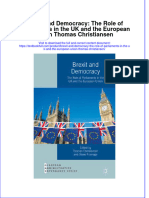 PDF Brexit and Democracy The Role of Parliaments in The Uk and The European Union Thomas Christiansen Ebook Full Chapter