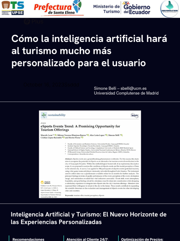 IA: Personalización en el Turismo | PDF | Turismo | Inteligencia artificial