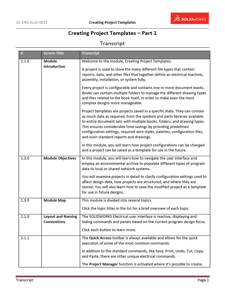 Creating Project Templates in SOLIDWORKS | PDF | Computer File ...