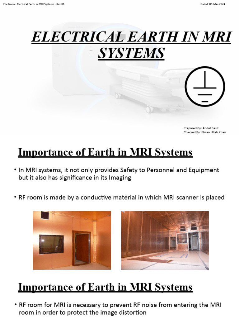 MRI Systems: Electrical Grounding | PDF | Technology & Engineering