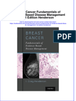 Textbook Breast Cancer Fundamentals of Evidence Based Disease Management 1St Edition Henderson Ebook All Chapter PDF