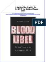 PDF Blood Libel On The Trail of An Antisemitic Myth 1St Edition Magda Teter Ebook Full Chapter