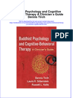 Download pdf Buddhist Psychology And Cognitive Behavioral Therapy A Clinician S Guide Dennis Tirch ebook full chapter 