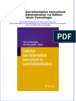 Textbook Cadastre Geo Information Innovations in Land Administration 1St Edition Tahsin Yomralioglu Ebook All Chapter PDF