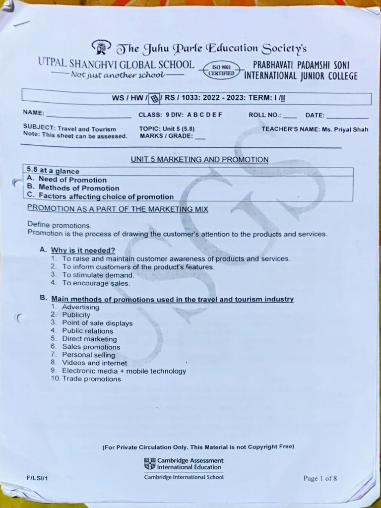 TT Unit 5 Part 2 (Zaif's Notes) | PDF