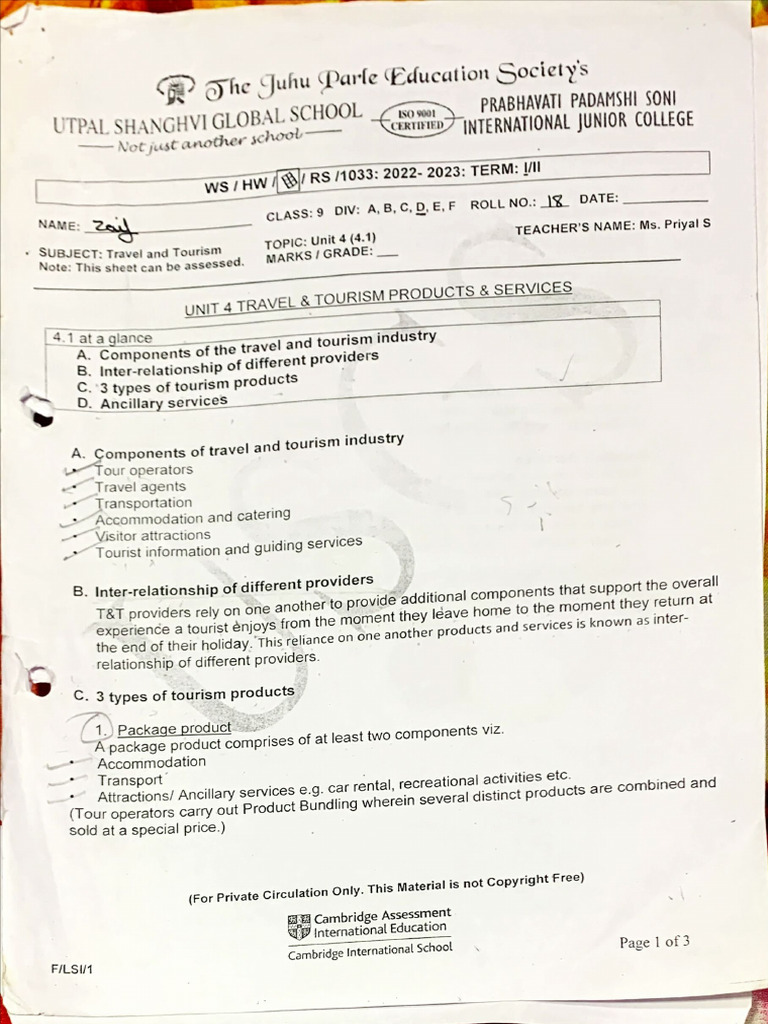 TT Unit 4 (Zaif's Notes) | PDF