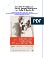 PDF Business and Professional Communication Keys For Workplace Excellence Kelly M Quintanilla Ebook Full Chapter