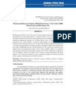 Fundamental Research Analysis of Real Estate Sector: A Case Study of IRB Infrastructure and Developers LTD