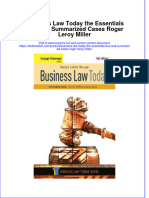PDF Business Law Today The Essentials Text and Summarized Cases Roger Leroy Miller Ebook Full Chapter