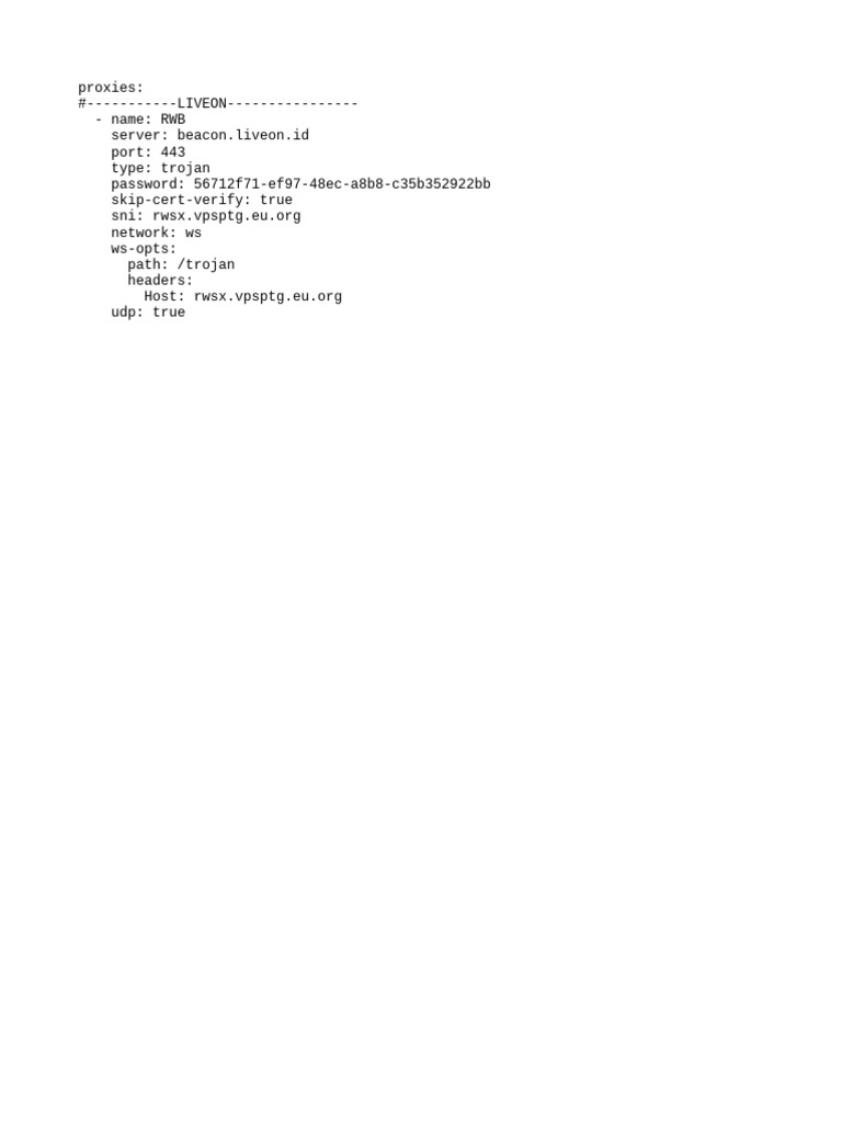 Trojan Proxy Configuration Details | PDF