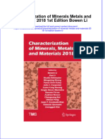 Textbook Characterization of Minerals Metals and Materials 2018 1St Edition Bowen Li Ebook All Chapter PDF