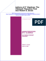 Textbook Characterizations of C Algebras The Gelfand Naimark Theorems First Edition Robert S Doran Ebook All Chapter PDF
