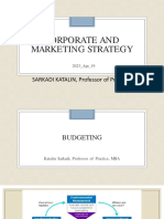 Corporate and Marketing Strategy - Budgeting - 2024 - 04 - 25