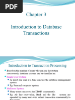 Chapter 3- Introduction Database Transactions