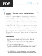 Conversion of CBD to THC with citric acid and water-based extraction