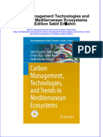 Textbook Carbon Management Technologies and Trends in Mediterranean Ecosystems 1St Edition Sabit Ersahin Ebook All Chapter PDF