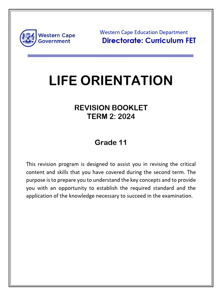 Grade 11 Life Orientation Term 2 Revision | PDF | Climate Change ...