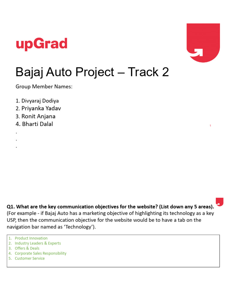 Exhibit Bajaj Auto Project Pdf