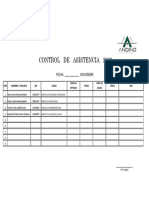 Control de Asistencia - Formato