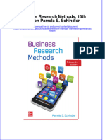 PDF Business Research Methods 13Th Edition Pamela S Schindler Ebook Full Chapter