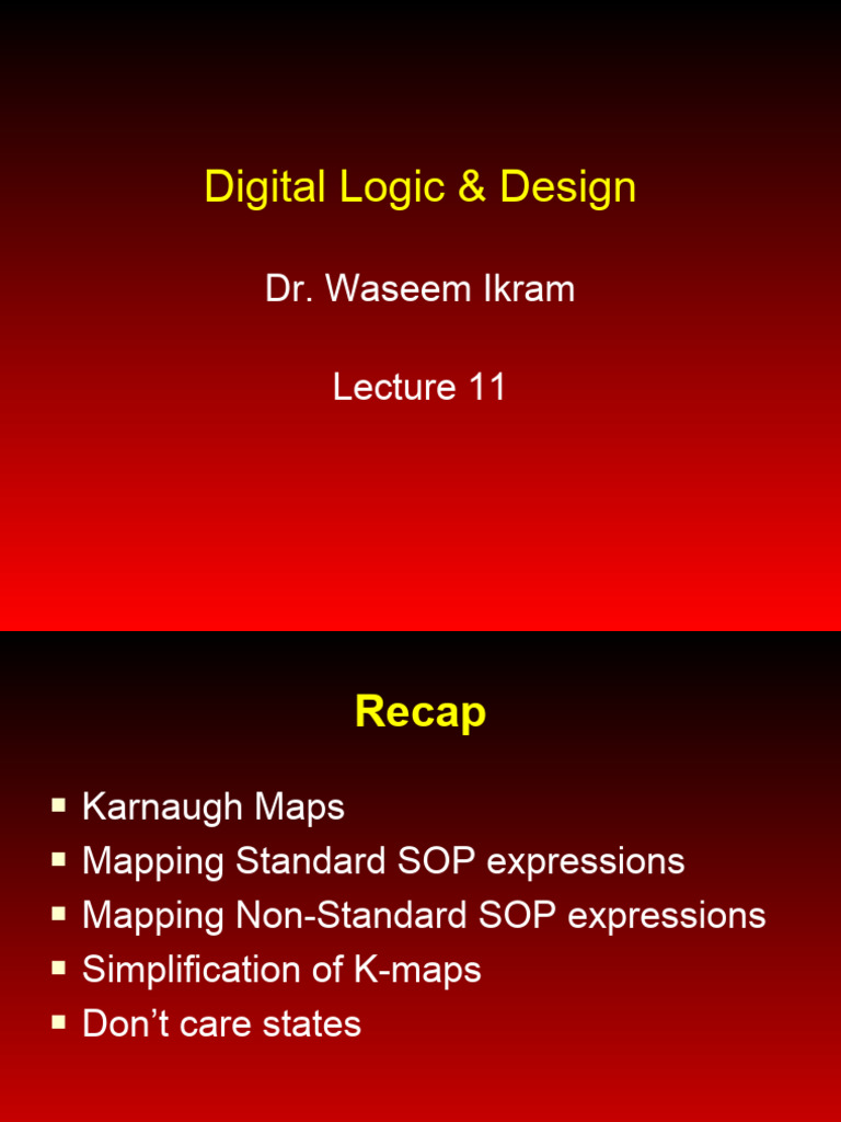Digital Logic Design - CS302 Power Point Slides Lecture 11 | PDF ...