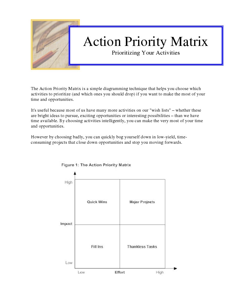 Action Matrix Info | PDF
