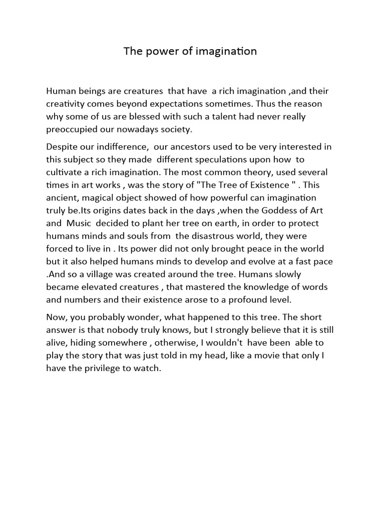 The Power of Imagination | PDF