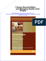 Download textbook Cereal Grains Second Edition Assessing And Managing Quality Colin Wrigley ebook all chapter pdf 