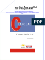 Full Chapter C Language Made Easy For All 1St Edition DR Sangram Patil PDF