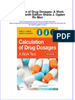 Textbook Calculation of Drug Dosages A Work Text 10E Tenth Edition Sheila J Ogden RN MSN Ebook All Chapter PDF