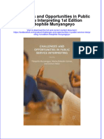 ebffiledoc_591Download textbook Challenges And Opportunities In Public Service Interpreting 1St Edition Theophile Munyangeyo ebook all chapter pdf 