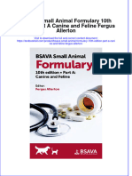 Download pdf Bsava Small Animal Formulary 10Th Edition Part A Canine And Feline Fergus Allerton ebook full chapter 