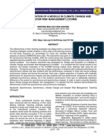 Design and Evaluation of a Module in Climate Change and Disaster Risk Management (CCDRM),