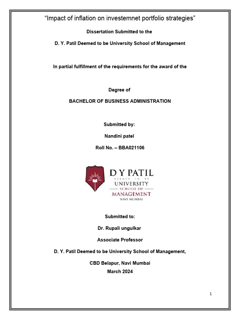Initial Pages of Dissertation | PDF | Inflation | Asset Allocation
