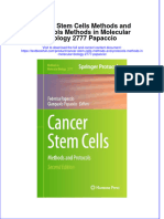 Download full chapter Cancer Stem Cells Methods And Protocols Methods In Molecular Biology 2777 Papaccio pdf docx