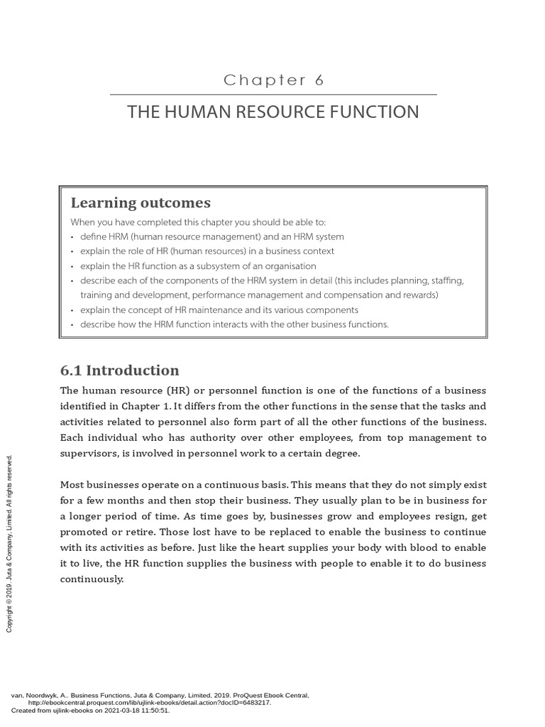 Business Functions - Chaper 1-9-162-191 | PDF | Human Resource ...