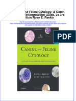 Textbook Canine and Feline Cytology A Color Atlas and Interpretation Guide 3E 3Rd Edition Rose E Raskin Ebook All Chapter PDF